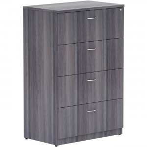 Lorell 69624 Weathered Charcoal 4-drawer Lateral File LLR69624