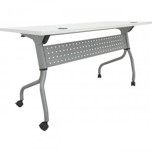 Lorell 60744 White Laminate Flip Top Training Table LLR60744