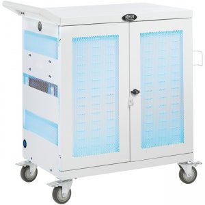 Tripp Lite CSC32USBWHG Hospital-Grade 32-Device UV Charging Cart, White