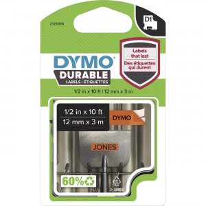 DYMO 2125348 Durable D1 1/2" Labels DYM2125348