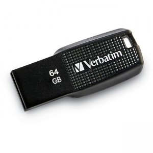 Verbatim 70877 64GB Ergo USB Flash Drive - Black