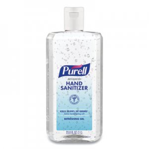 PURELL GOJ968304CT Advanced Refreshing Gel Hand Sanitizer, Clean Scent, 1 L Flip Cap Bottle, 4/Carton