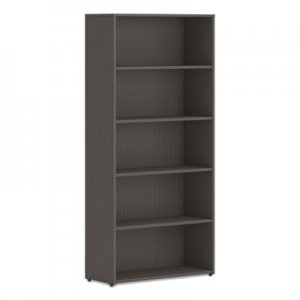 HON HONLBC3013B5LS1 Mod Bookcase, 5 Shelf/4 Adjustable, 30 x 13 x 65, Slate Teak