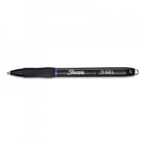 Sharpie S-Gel SAN2126235 S-Gel Retractable Gel Pen, Medium 0.7 mm, Purple Ink, Purple Barrel, Dozen