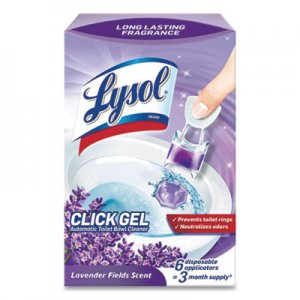 LYSOL Brand RAC89060CT Click Gel Automatic Toilet Bowl Cleaner, Lavender Fields, 6/Box, 4 Boxes/Carton