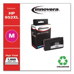 Innovera IVRL0S64AN Remanufactured Magenta High-Yield Ink, Replacement for HP 952XL , 1,600 Page-Yield