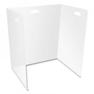 deflecto DEFPSBPP Lightweight Desktop Barriers, 22 x 16 x 24, Polypropylene, Clear, 10/Carton