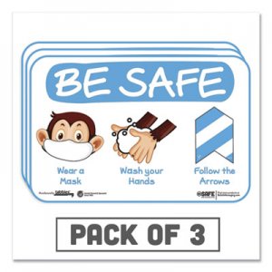 Tabbies TAB29506 BeSafe Messaging Education Wall Signs, 9 x 6, "Be Safe, Wear a Mask, Wash Your Hands, Follow the