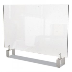 Ghent GHEPEC3042A Clear Partition Extender with Attached Clamp, 42 x 3.88 x 30, Thermoplastic Sheeting