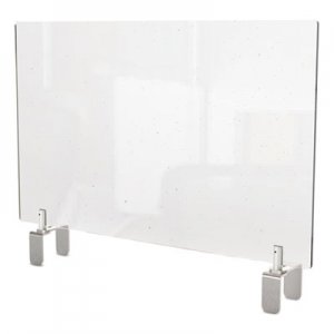 Ghent GHEPEC2436A Clear Partition Extender with Attached Clamp, 36 x 3.88 x 24, Thermoplastic Sheeting