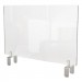 Ghent GHEPEC2429A Clear Partition Extender with Attached Clamp, 29 x 3.88 x 24, Thermoplastic Sheeting