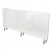 Ghent GHEPEC1848A Clear Partition Extender with Attached Clamp, 48 x 3.88 x 18, Thermoplastic Sheeting