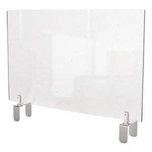 Ghent GHEPEC1842A Clear Partition Extender with Attached Clamp, 42 x 3.88 x 18, Thermoplastic Sheeting