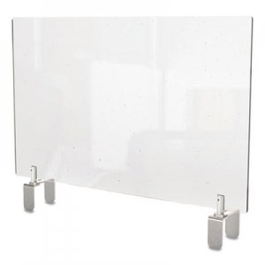 Ghent GHEPEC1829A Clear Partition Extender with Attached Clamp, 29 x 3.88 x 18, Thermoplastic Sheeting