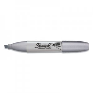 Sharpie SAN2089638 Metallic Permanent Marker, Medium Chisel Tip, Silver, Dozen