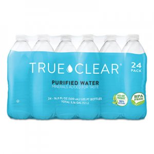 True Clear TCLTRC05L24PLT Purified Bottled Water, 16.9 oz Bottle, 24 Bottles/Carton, 84 Cartons/Pallet