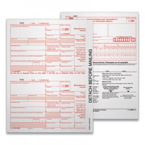 TOPS TOP22993MISC 5-Part 1099-MISC Tax Forms, 8.5 x 11, 50/Pack