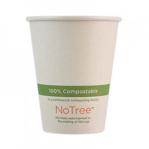World Centric WORCUSU8 NoTree Paper Hot Cups, 8 oz, Natural, 1,000/Carton