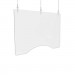 deflecto DEFPBCHPC3624 Hanging Barrier, 36" x 24", Polycarbonate, Clear, 2/Carton