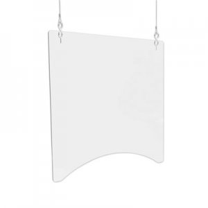 deflecto DEFPBCHA2424 Hanging Barrier, 23.75" x 23.75", Acrylic, Clear, 2/Carton