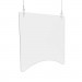 deflecto DEFPBCHA2424 Hanging Barrier, 23.75" x 23.75", Acrylic, Clear, 2/Carton