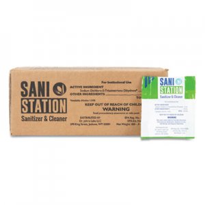 San Jamar SJMSANIS05100 Sani Station Sanitizer and Cleaner, 0.5 oz Packets, 100/Pack