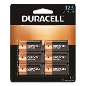Duracell DURDL123AB6PK Specialty High-Power Lithium Batteries, 123, 3 V, 6/Pack
