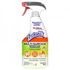 Fantastik SJN311836 Multi-Surface Disinfectant Degreaser, Herbal, 32 oz Spray Bottle