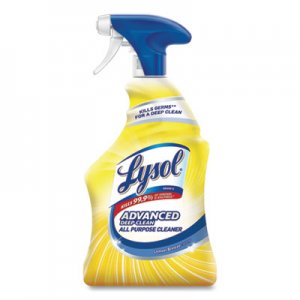 Professional LYSOL Brand RAC00351 Advanced Deep Clean All Purpose Cleaner, Lemon Breeze, 32 oz Trigger Spray Bottle, 12/Carton