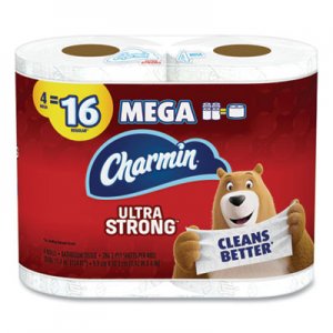 Charmin PGC61134 Ultra Strong Bathroom Tissue, Septic Safe, 2-Ply, 4 x 3.92, White, 264 Sheet/Roll, 4/Pack