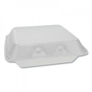 Pactiv PCTYHLW07010000 SmartLock Foam Hinged Containers, Small, 7.5 x 8 x 2.63, White, 150/Carton