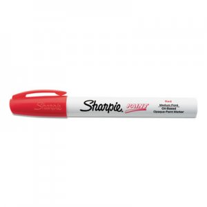 Sharpie SAN2107613 Permanent Paint Marker, Medium Bullet Tip, Red, Dozen