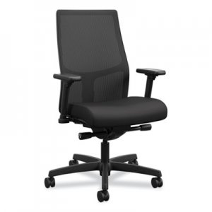 HON HONI2M2AMNC10TK Ignition 2.0 4-Way Stretch Mid-Back Mesh Task Chair, Supports up to 300 lbs, Black Seat