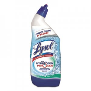 LYSOL Brand RAC98011 Toilet Bowl Cleaner with Hydrogen Peroxide, Cool Spring Breeze, 24 oz, 9/Carton