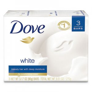 Dove UNI04090CT White Beauty Bar, Light Scent, 3.17 oz, 12/Carton