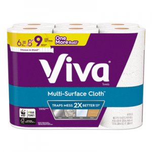 Viva KCC49413 Multi-Surface Cloth Choose-A-Sheet Kitchen Roll Paper Towels 1-Ply, 11 x 5.9, White, 83
