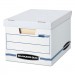 Bankers Box FEL0070333 STOR/FILE Basic-Duty Storage Boxes, Letter/Legal Files, 12" x 16.25" x 10.5", White