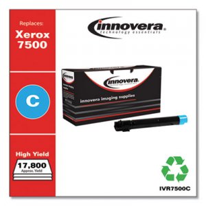 Innovera IVR7500C Remanufactured Cyan High-Yield Toner, Replacement for Xerox 106R01436, 17,800 Page-Yield