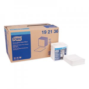Tork TRK192136 Heavy-Duty Paper Wiper 1/4 Fold, 12.5 x 13, White, 56/Pack, 16 Packs/Carton
