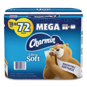 Charmin PGC52776 Ultra Soft Bathroom Tissue, Septic Safe, 2-Ply, White, 4 x 3.92, 264 Sheets/Roll, 18 Rolls