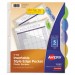 Avery AVE11292 Insertable Style Edge Tab Plastic 1-Pocket Dividers, 5-Tab, 11.25 x 9.25, Translucent