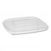 Pactiv PCTSACLF07 EarthChoice Recycled Plastic Square Flat Lids, 7.38 x 7.38 x 0.26, Clear, 300/Carton