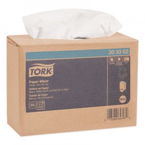 Tork TRK303362 Multipurpose Paper Wiper, 9.75 x 16.75, White, 125/Box, 8 Boxes/Carton