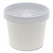 Pactiv PCTD12RBLD Paper Round Food Container and Lid Combo, 12 oz, 3.75" Diameter x 3h", White, 250/Carton