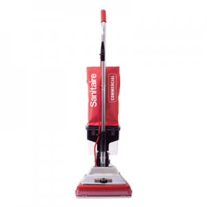 Sanitaire EURSC887E Commercial Upright with EZ Kleen Dirt Cup, 7 Amp, 12" Path, Red/Steel