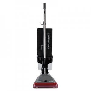 Sanitaire EURSC689B Commercial Lightweight Bagless Upright Vacuum, 14lb, Gray/Red