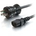 C2G 48007 10ft 16 AWG Hospital Grade Power Cord (NEMA 5-15P to IEC320C13) - Black