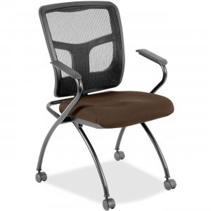 Lorell 8437428 Mesh Back Fabric Seat Nesting Chairs