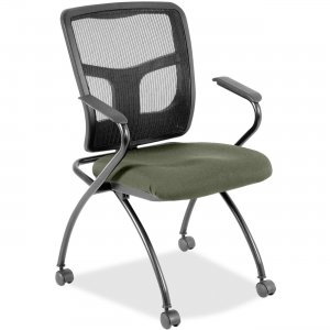 Lorell 8437485 Mesh Back Fabric Seat Nesting Chairs