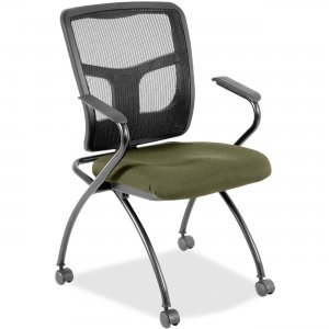 Lorell 8437434 Mesh Back Fabric Seat Nesting Chairs